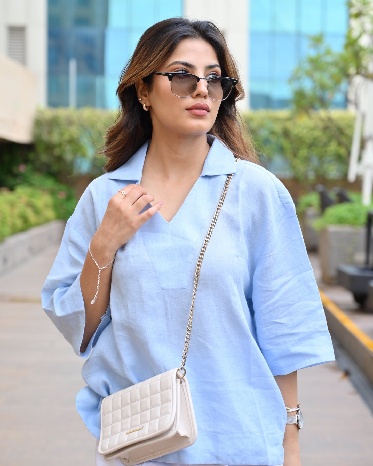 Seychelles Top - Ice Blue