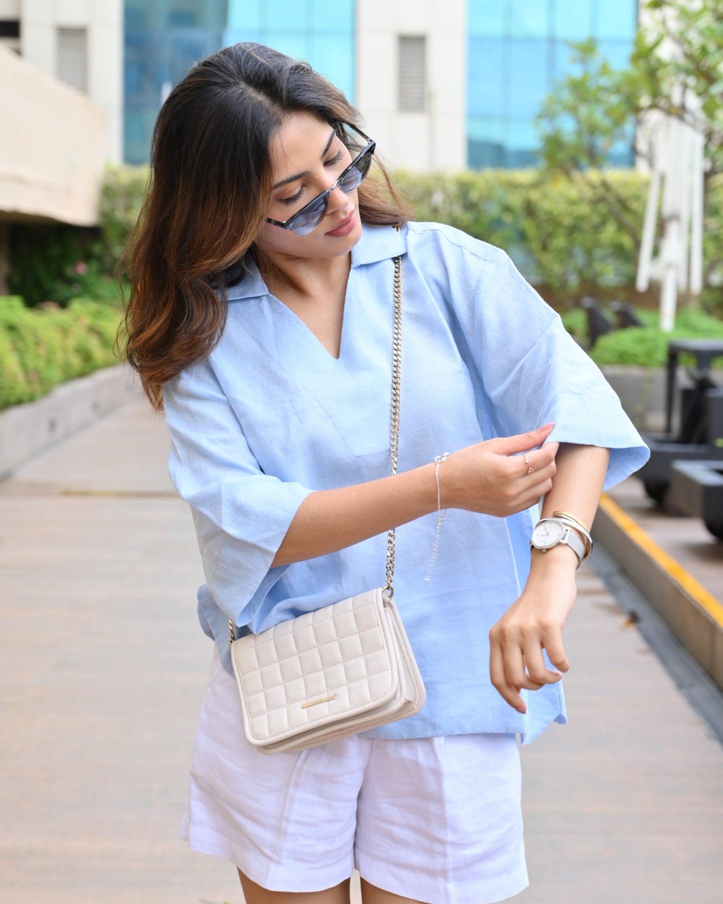 Seychelles Top - Ice Blue