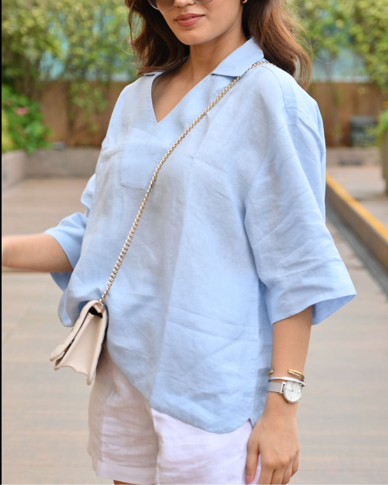 Seychelles Top - Ice Blue