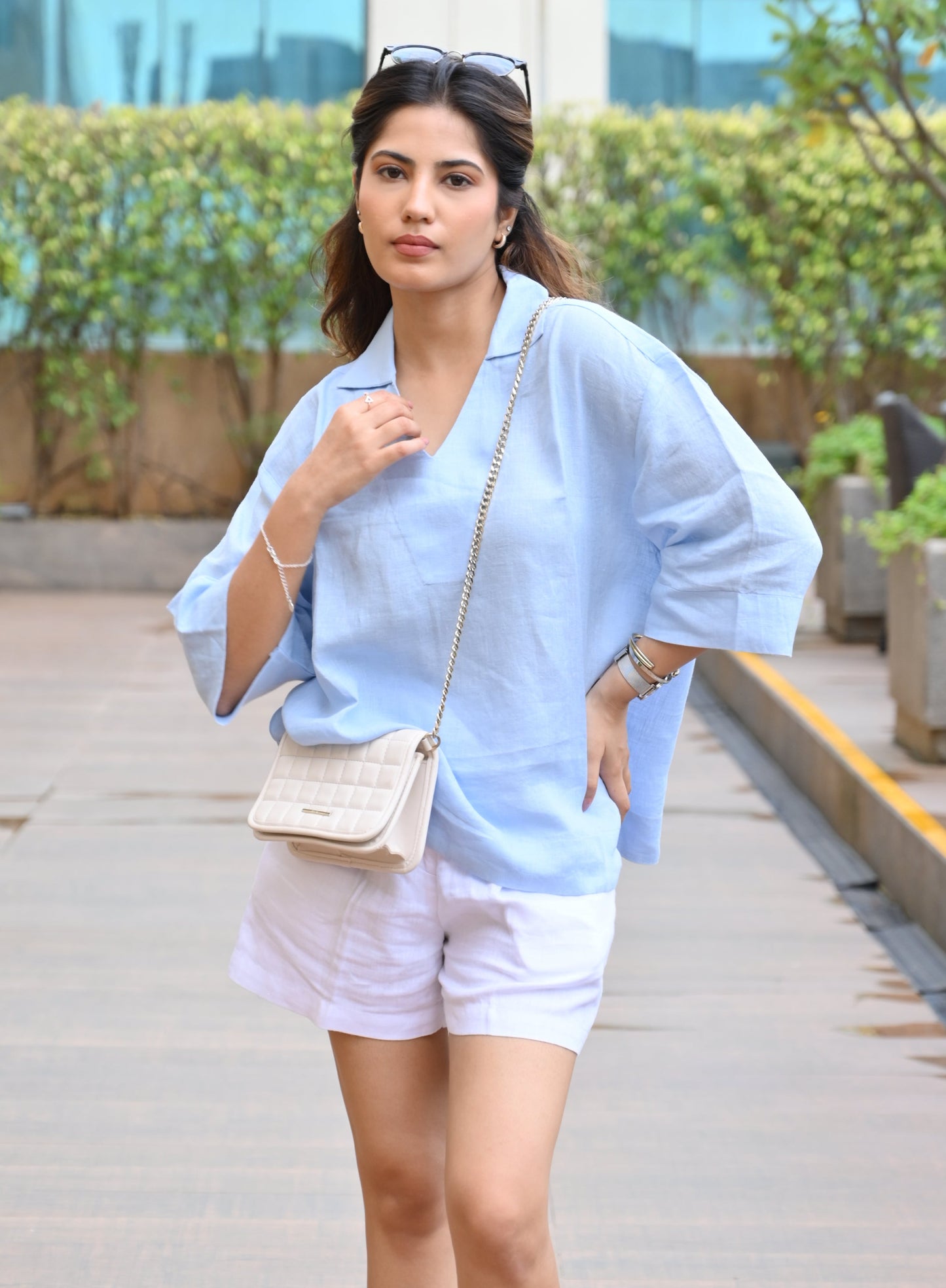 Seychelles Top - Ice Blue