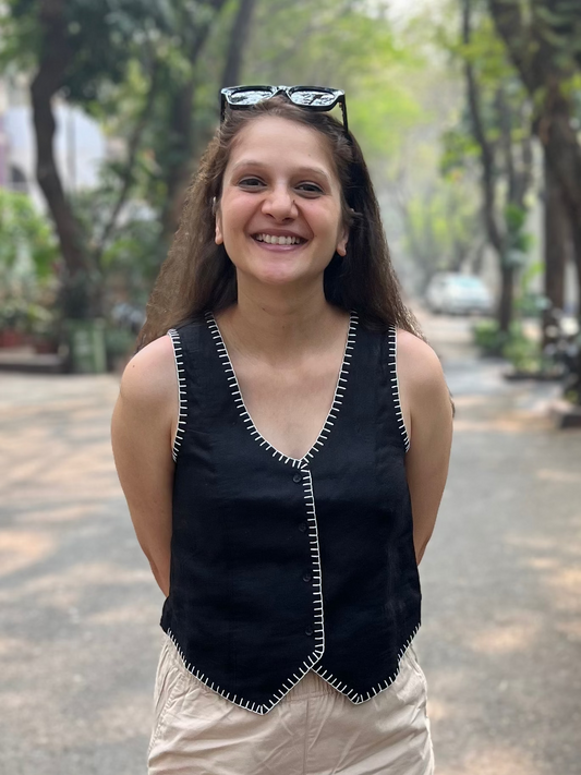 Oreo Waistcoat - Hand embroidered