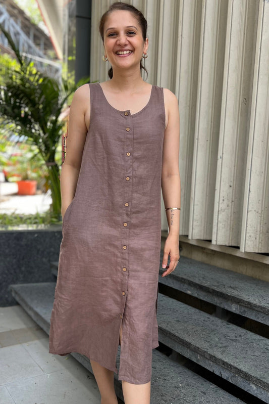 Jane Dress - Cocoa Brown