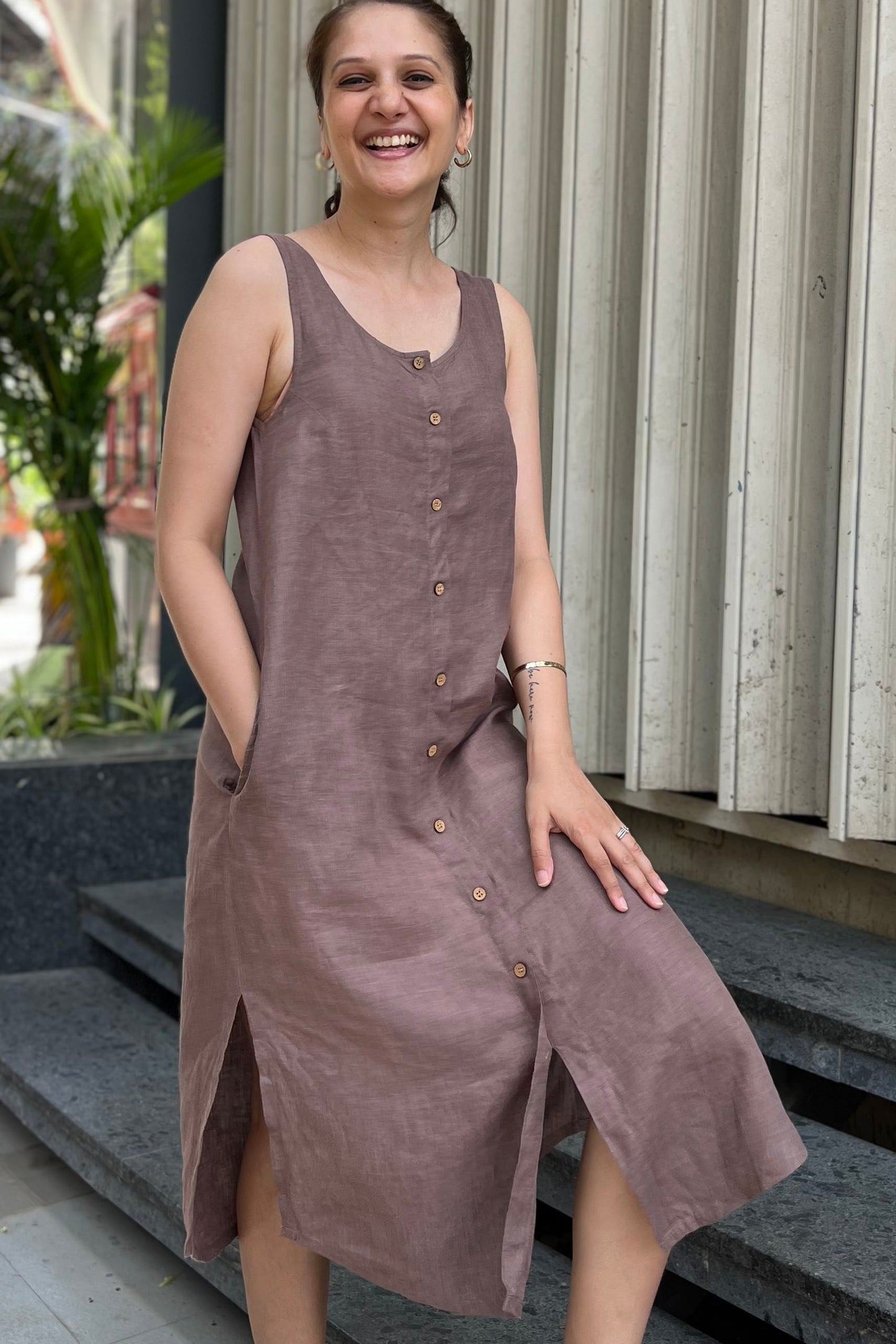 Jane Dress - Cocoa Brown