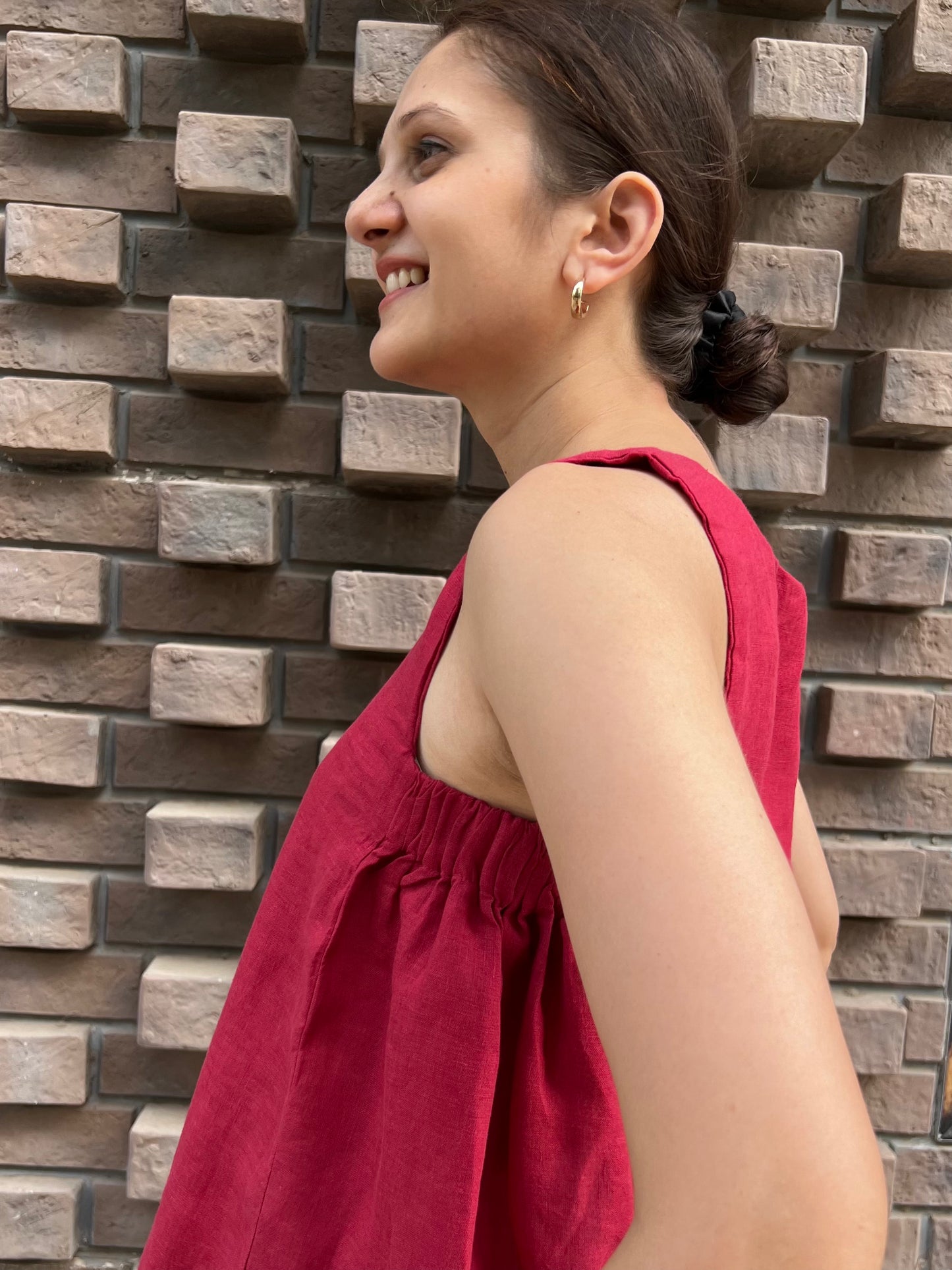 Vega Blouse - Cherry Red
