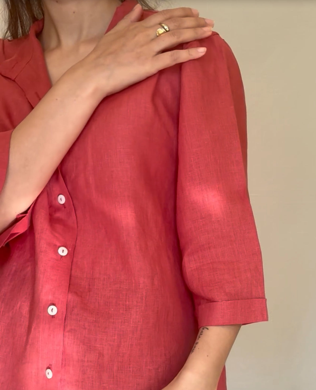 The Noa shirt - Terracotta