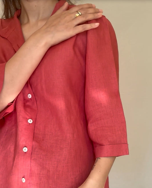 The Noa shirt - Terracotta