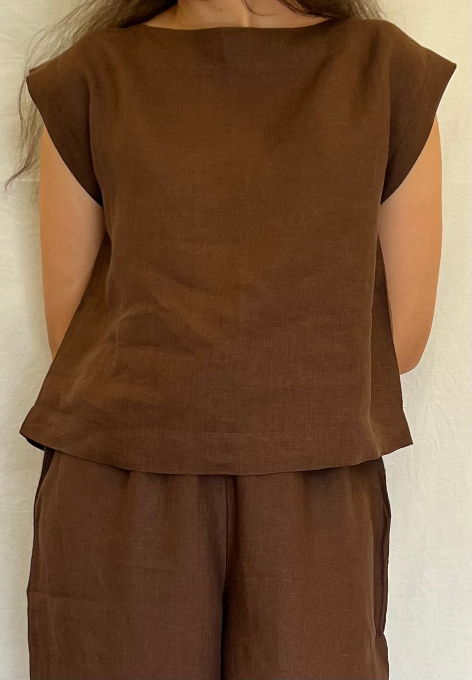 August Espresso brown Top