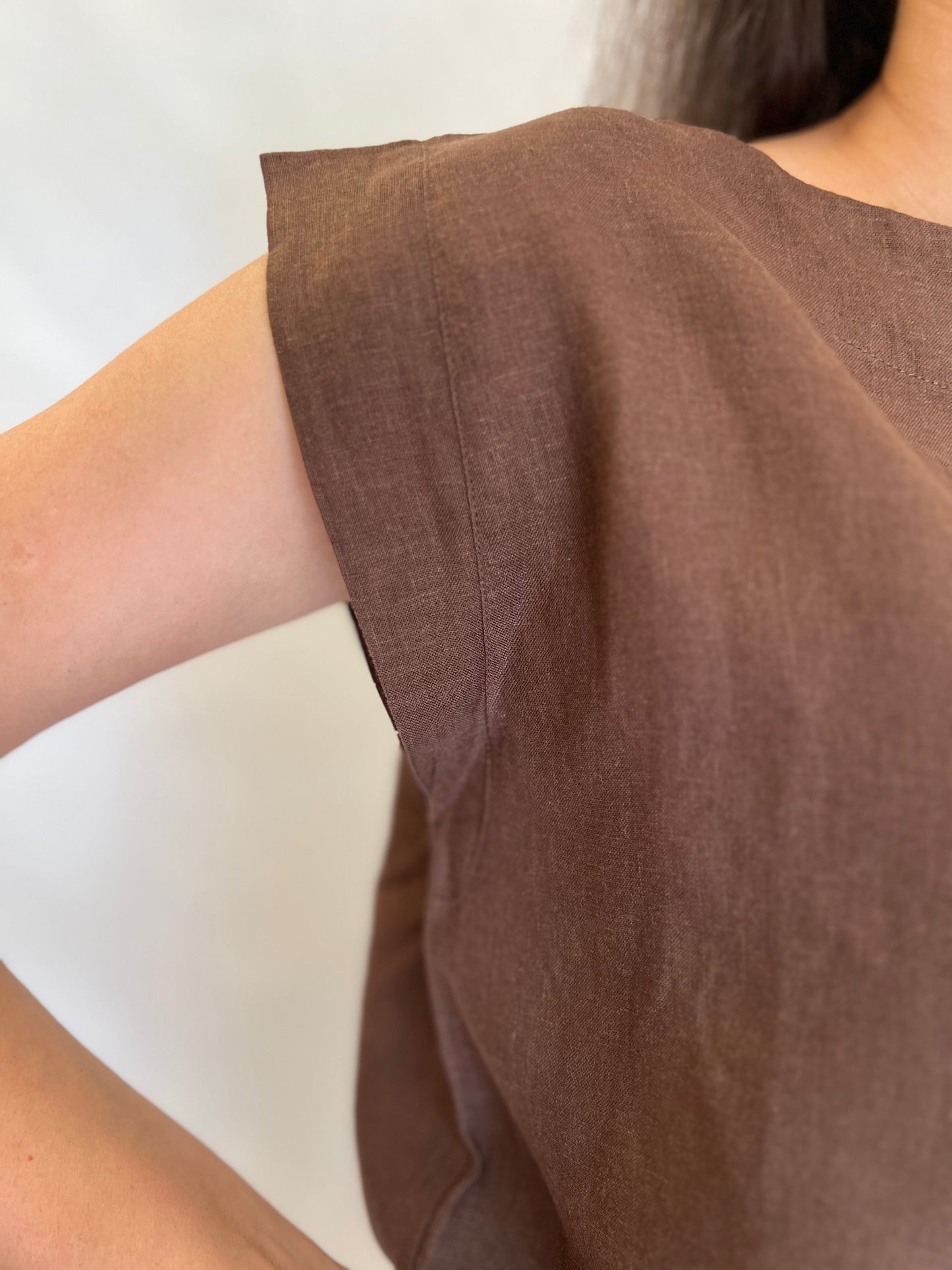 August Espresso brown Top