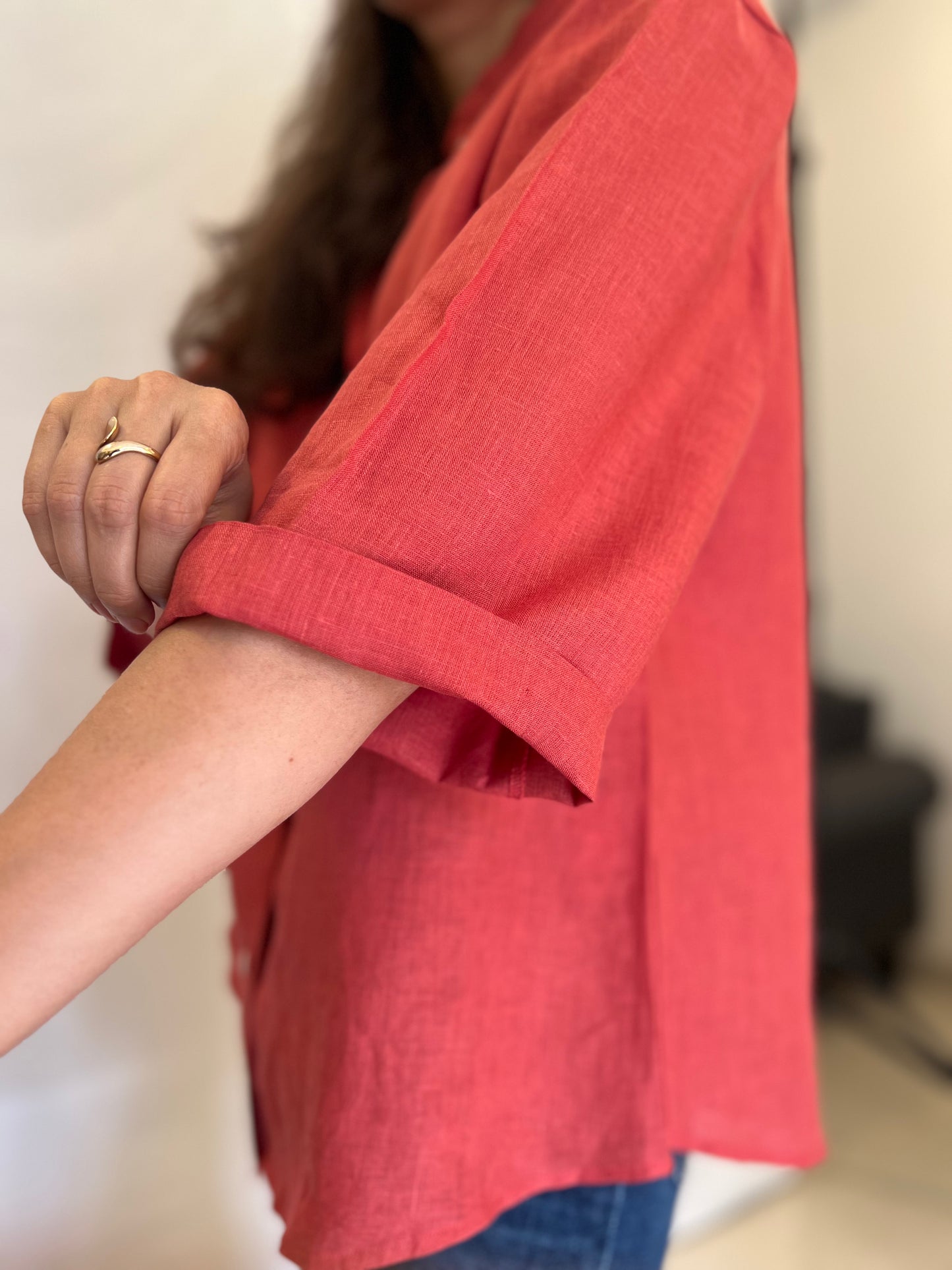 The Noa shirt - Terracotta