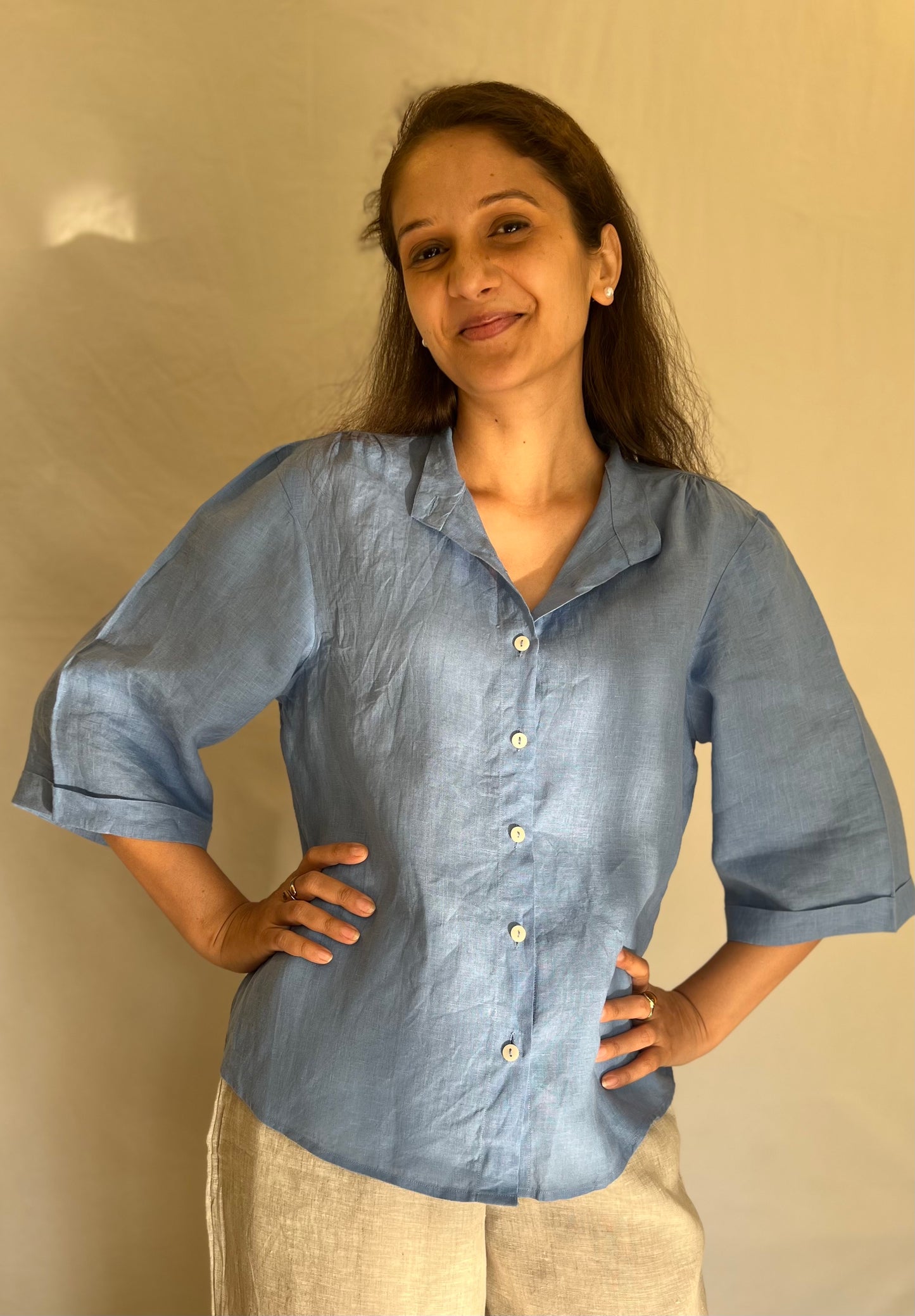 The Noa shirt - Cornflower Blue