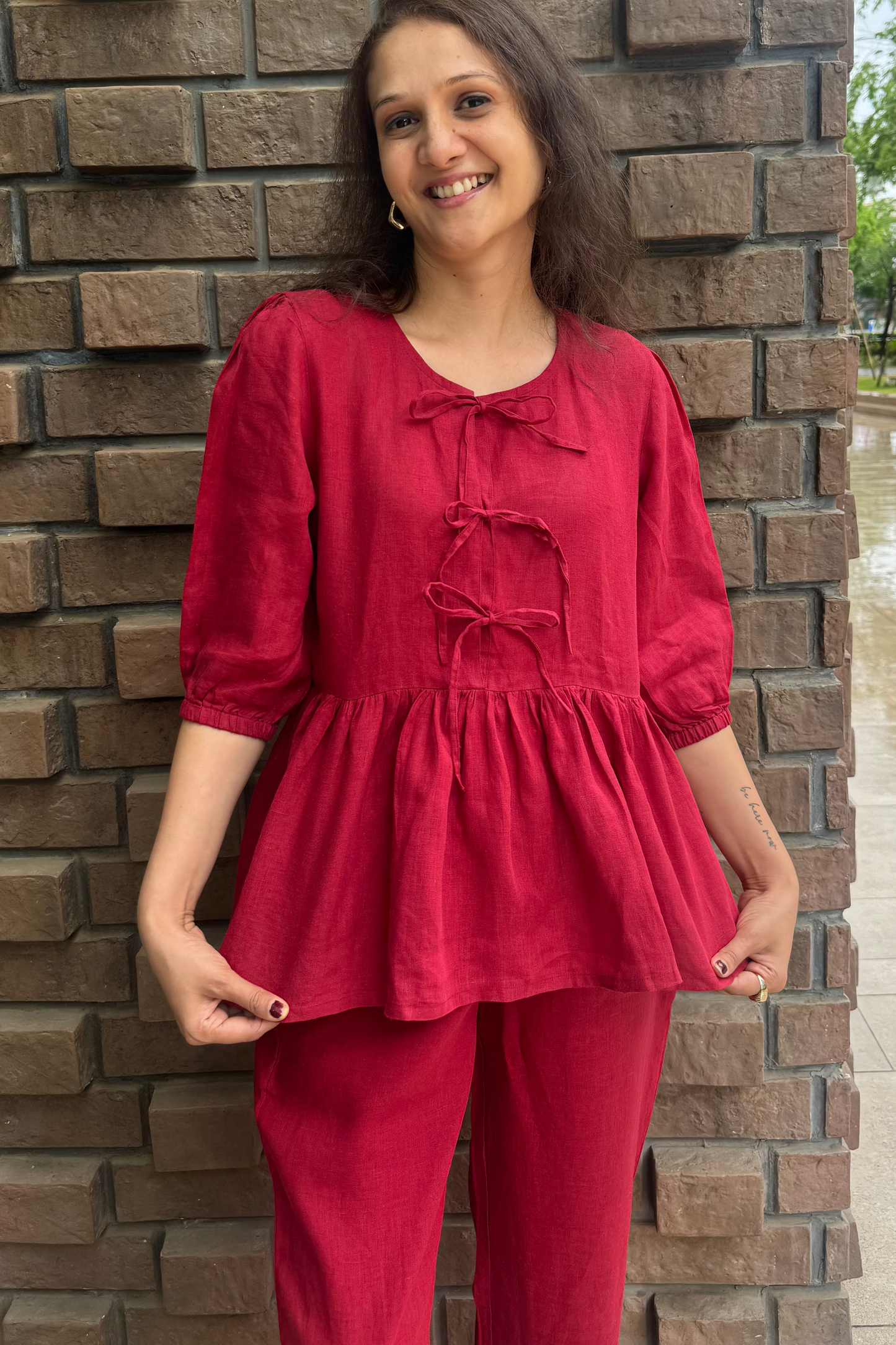Elene top - Cherry Red