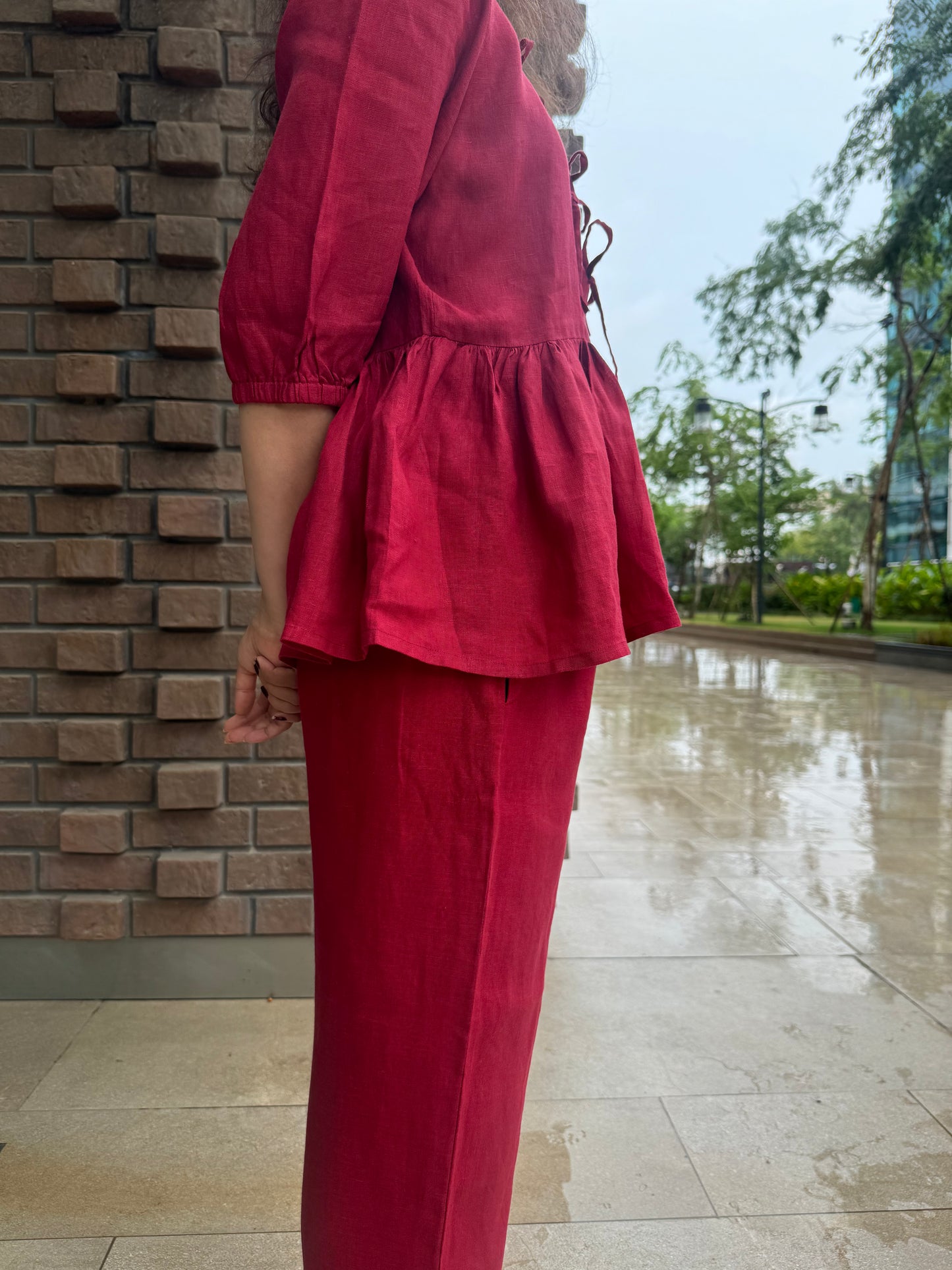 Elene top - Cherry Red