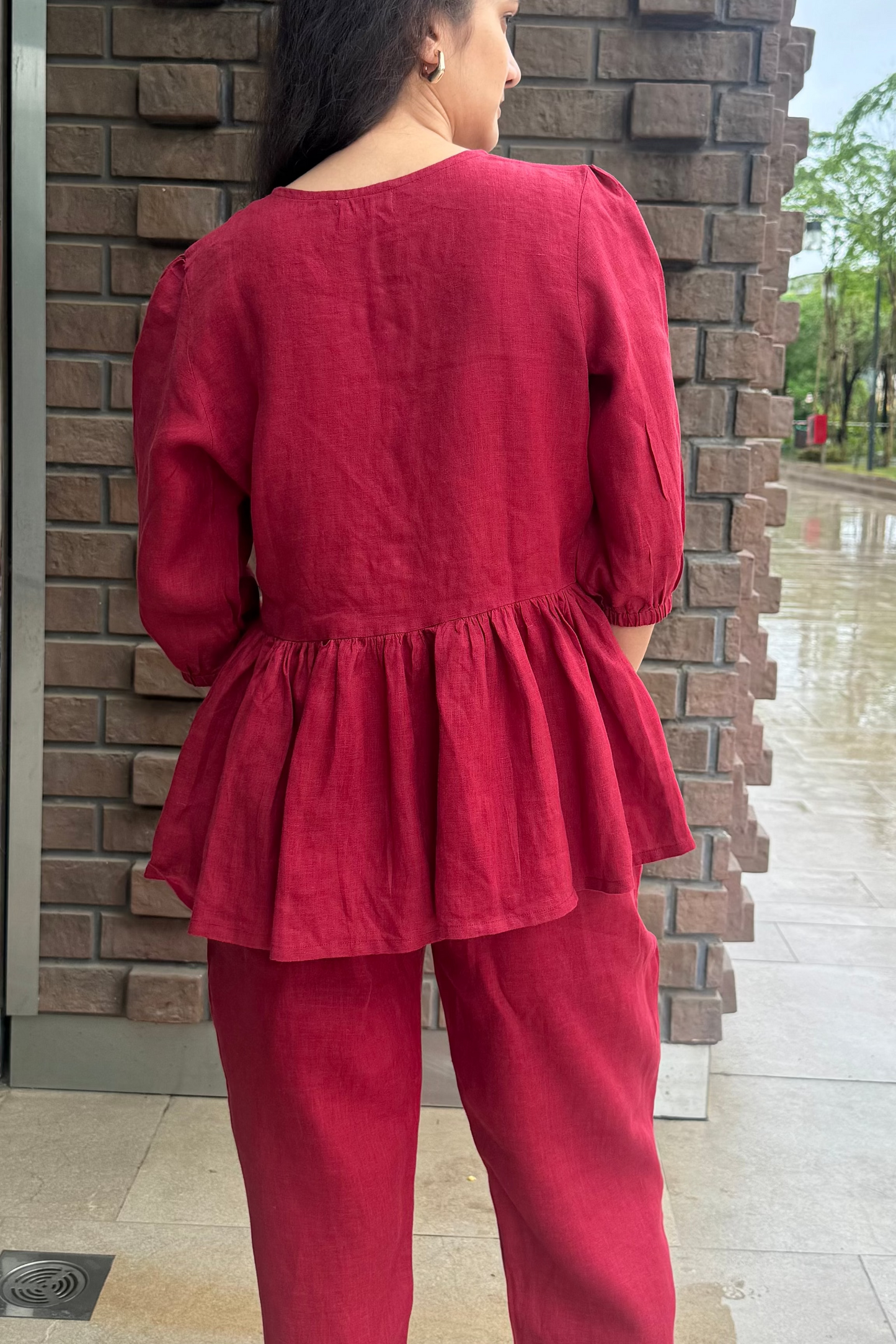 Elene top - Cherry Red