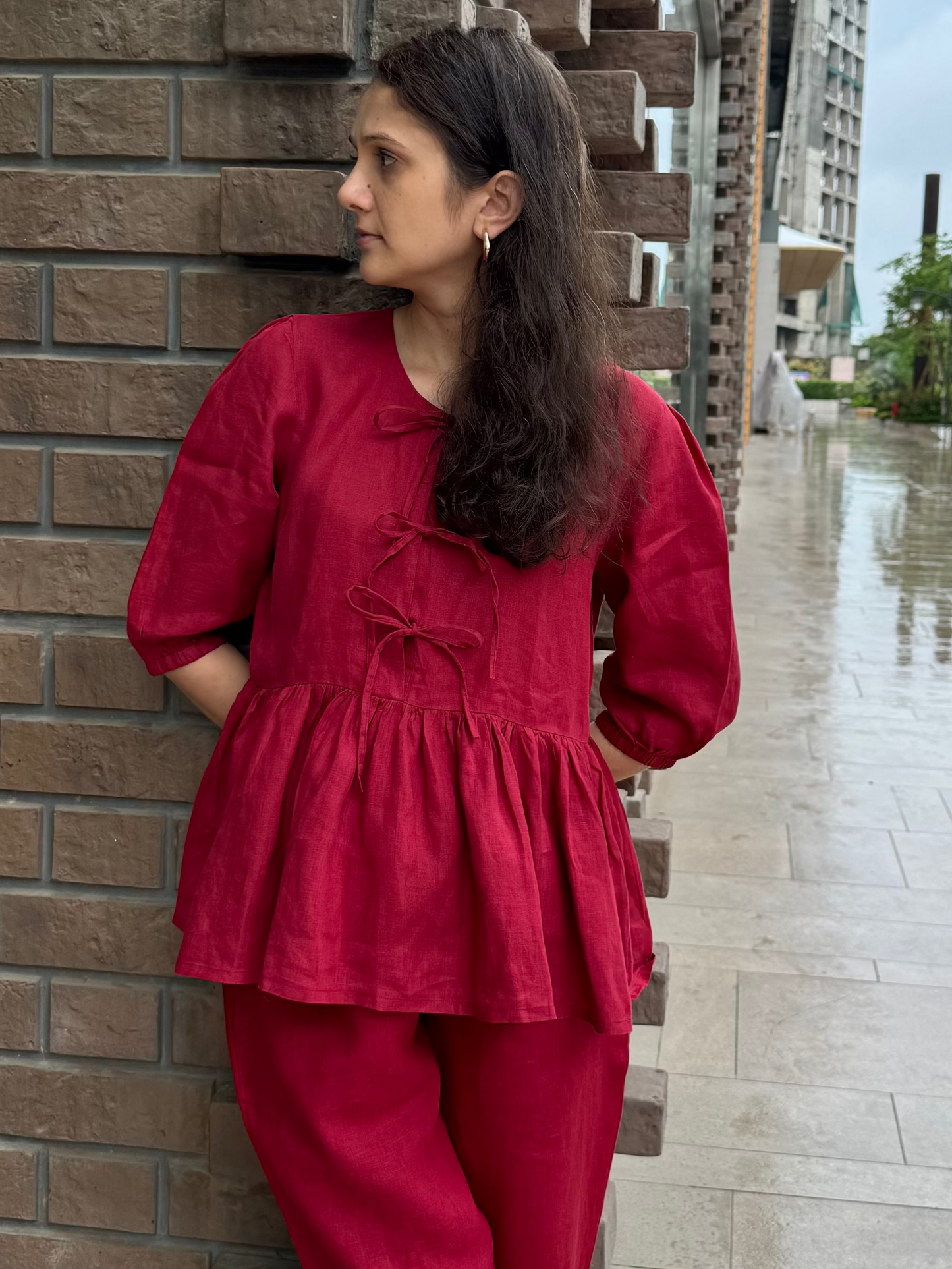 Elene top - Cherry Red