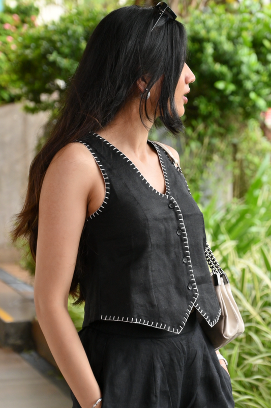 Oreo Waistcoat - Hand embroidered